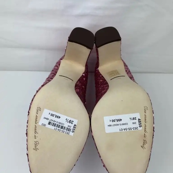 Dolce & Gabbana Pink sequin mary jane heels size 39.5 EU - Picture 5 of 10